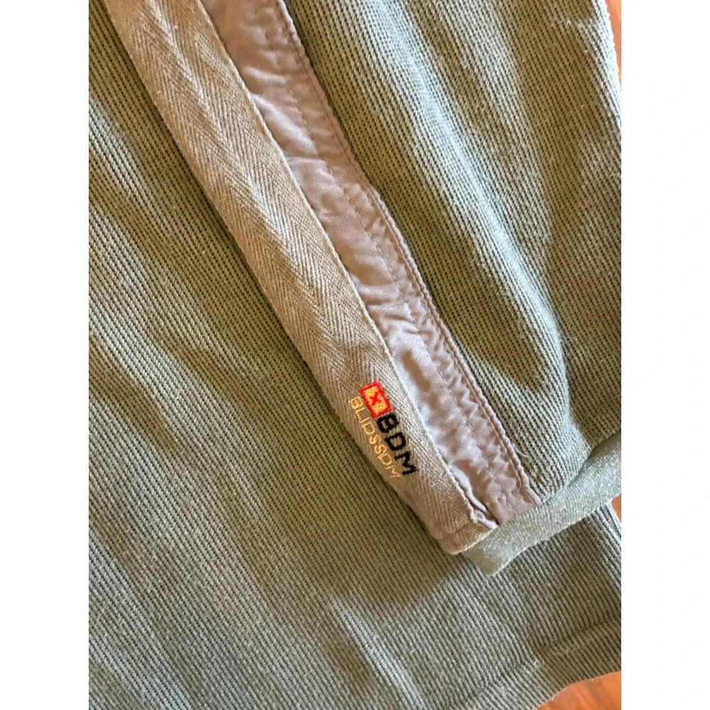 Vintage Blossom International BDM Quarter Zip Pullover Olive Green‎ Utility XL